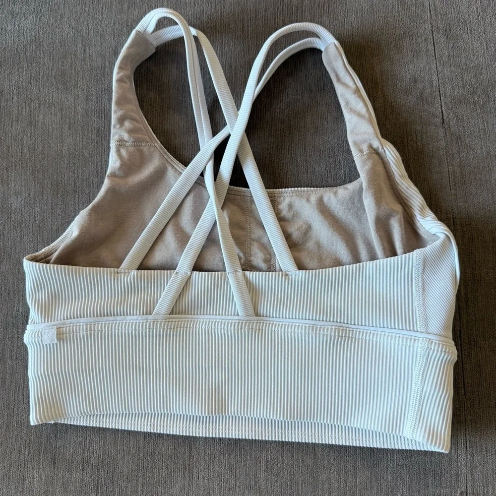 Lululemon Ribbed Energy Bra in White